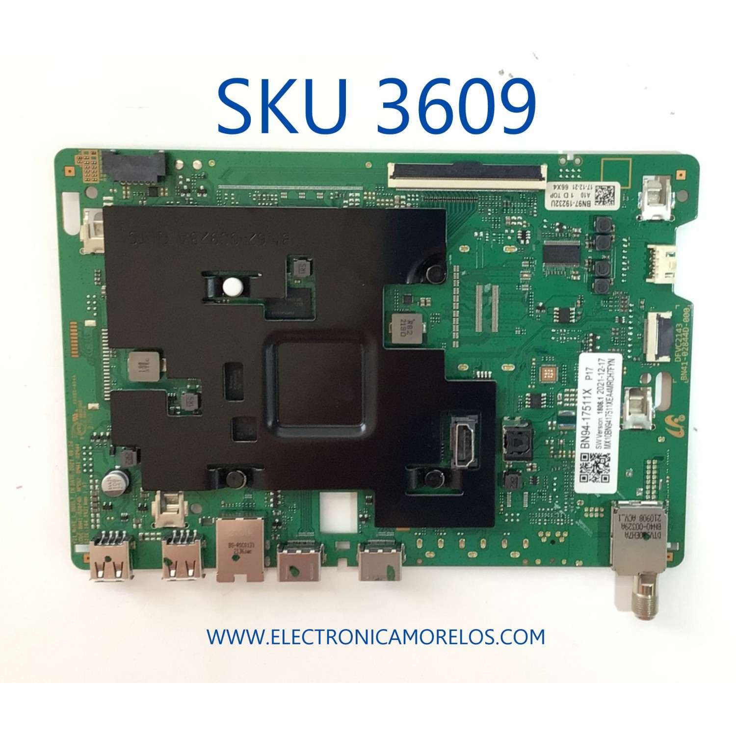 MAIN PARA TV SAMSUNG UHD SMART TV (3,840 x 2,160) / NUMERO DE PARTE BN94-17511X / BN41-02844D-000 / BN41-02844D / BN97-19232U / PANEL CY-SA085HGAV2H / DISPLAY BN96-50493A / MODELO UN85AU7980 / UN85AU7980FXZA AC02